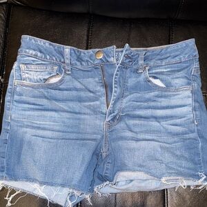 American eagle hi rise shortie Jean shorts
